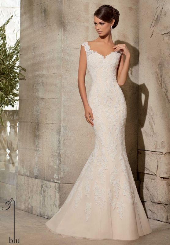 Morilee modèle 5316 robe sirèneen dentelle fine